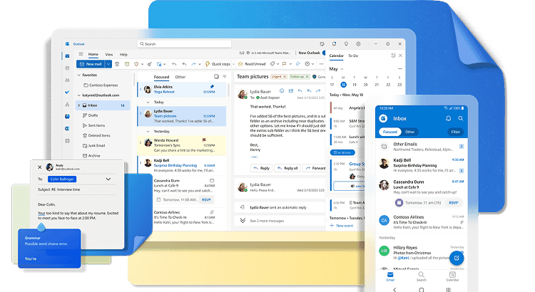 Outlook's AI-powered Inbox Interface