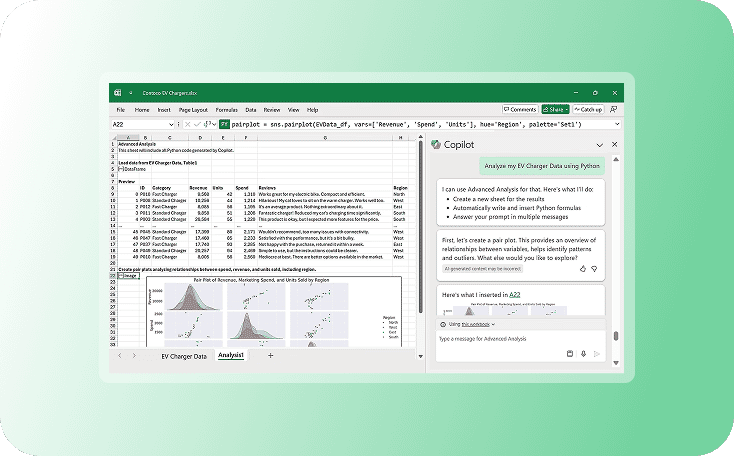 Excel with AI Features