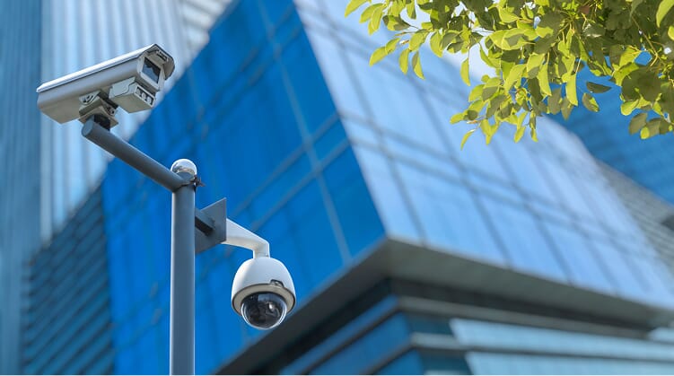 Outdoor CCTV camera setup