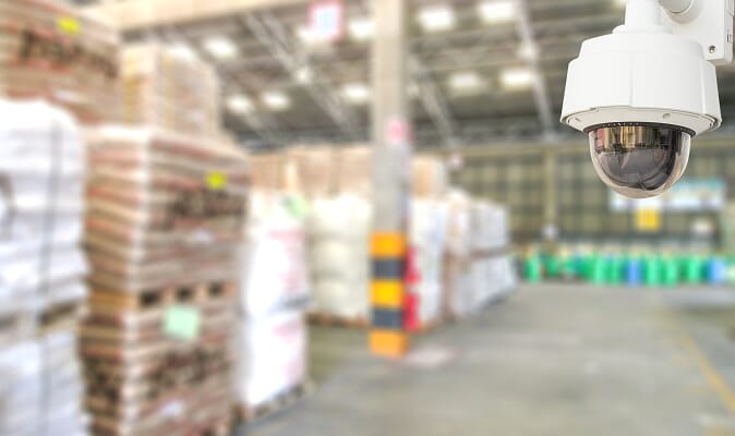 Security camera for warehouses